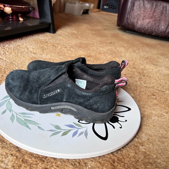 Merrell Jungle Moc Slip On Shoes in Black Suede Leather kids size 5. - Picture 11 of 17